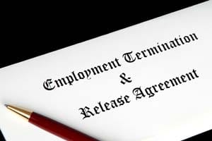 Employment Law Negotiation Severances Orange County California